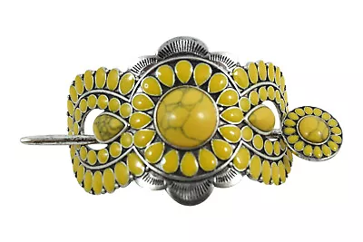 Bohemian Howlite Vintage Inspired Squash Blossom Hair Barrette Hair Stick • $19.20