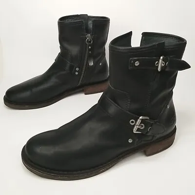 UGG Australia 1001661 Fabrizia Black Leather Ankle Moto Boots Women's Size 7.5  • $74.99