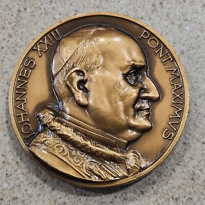 Pope Johannes XXIII Pont Maximus 2nd Vatican Ecumenical Council Medallion- Italy • $39.99