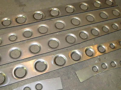 Model A Ford BELLED HOLES Or DIMPLED DRILLED 1/8  Easy Weld Boxing Plates 28-31 • $325