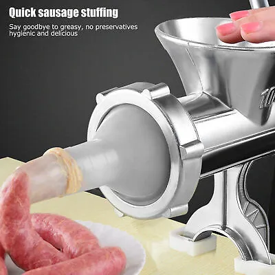 $32.98 • Buy Manual Kitchen Meat Grinder Mincer Stuffer Table Hand Sausage Filler Maker AU