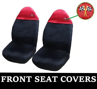 BLACK And RED Car Seat Covers UNIVERSAL Protectors Fits Volvo XC90 • $16.16