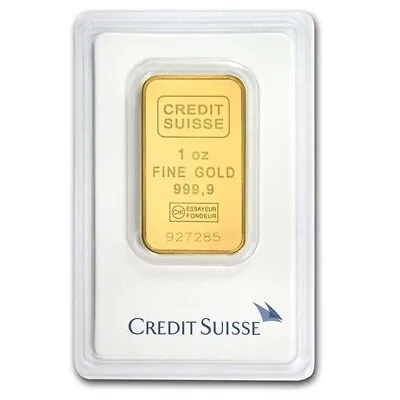 1 Oz Credit Suisse Gold Bar .9999 Fine In Assay Card • $2418.19