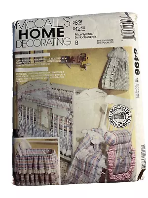 McCalls 6496 Bassinet Cover Quilt Nursery Baby Diaper Stacker Bumpers UNCUT FF • $4.99