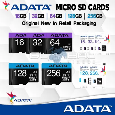 ADATA Micro SD Card 16gb 32gb 64gb 128gb 256gb + Adapter Fast Lot Phone Dash Cam • $2.95