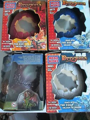 Mega Bloks Dragon Bundle Collection Of 4 9874 9893 9875 9417  Boxed Read Below • £19.99
