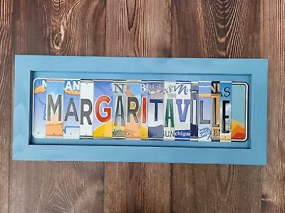 Margaritaville Handcrafted License Plate Sign Wall Art Jimmy Buffet Beach Bar • $99.99