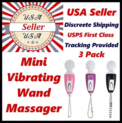 Wand Massager Mini Vibrating Massage Keychain - 3 Pack • $12.99