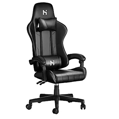 Ergonomic Gaming Chair Racing Chair Swivel Computer Chair With Lumbar Cushion • £79.95