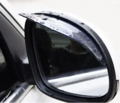 Rear View Wing Mirror Rain Visor Deflectors Universal Black Tinted Pair Car UK • £2.99