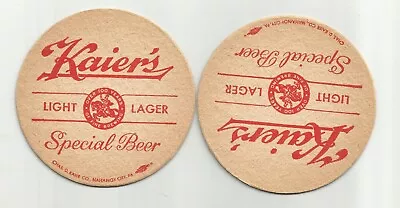 Lot Of 5 Kaier's Beer Coasters By Kaier Of Mahanoy City PA#013.. Special Beer  • $1.29