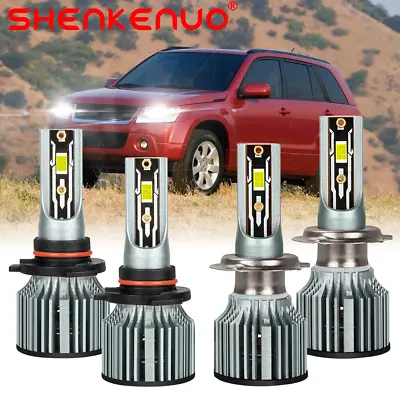 For Suzuki Grand Vitara 2006-2013 LED Headlight Bulbs 9005 High Beam+H7 Low Beam • $38.86