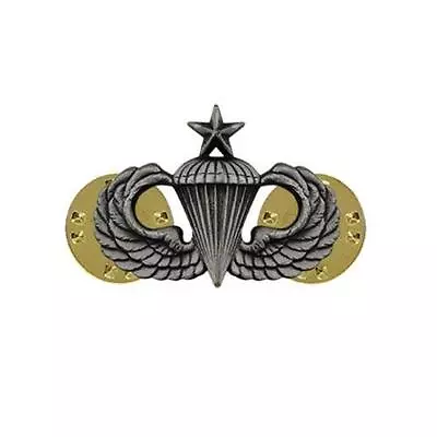 Army Badge Mini Silver Oxidized Senior Parachute • $12.59