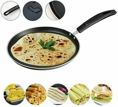 Non Stick Induction Frying Pan Pancake Dosa Tawa Crepe Griddle Roti Pan 29CM • £12.99