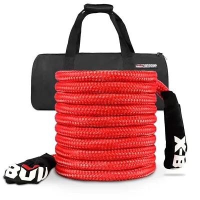 Recovery Kinetic Tow Rope 7/8 X30' Emergency Energetic Snatch Strap Red 28600lbs • $79.90