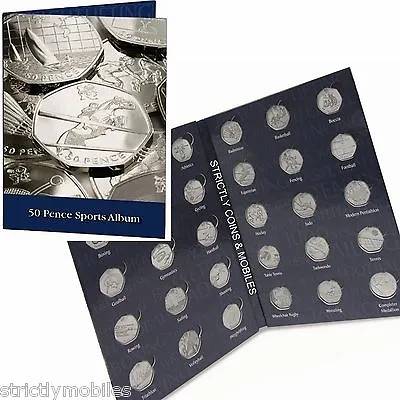 DISCONTINUED Olympic 50p Collector Coin Album For 29 Coins & Completer Medallion • £39.99