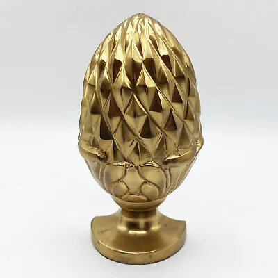 Vintage Faceted Pineapple Solid Brass Bookend Or Door Stop - Late 20th Century • $63.99