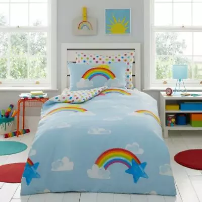 DUVET COVER SET For Kids Reversible Bedding Covers Boys Girls Single Double Size • £12.99