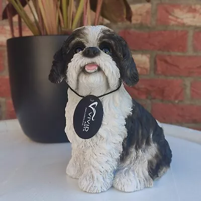 £24.99 • Buy Vivid Arts Sitting Shih-Tzu Black Home Garden Deco, XRL-SZ16-D, NEW GIFT