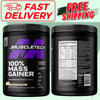 Mass Gainer Protein Powder For Muscle Gain Whey Protein + Builder Vanilla 2.33kg • $33.80