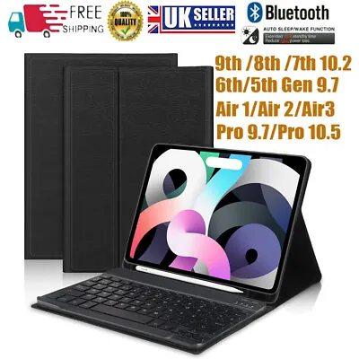 For IPad 9th 8th/7/6 Gen Air 4/3 Pro 11 Bluetooth Keyboard Case Cover With Stand • £21.51