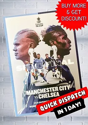 CHELSEA V MANCHESTER CITY EMIRATES FA CUP SEMI-FINAL NEW PROGRAMME 20/4/2024 • £3.99