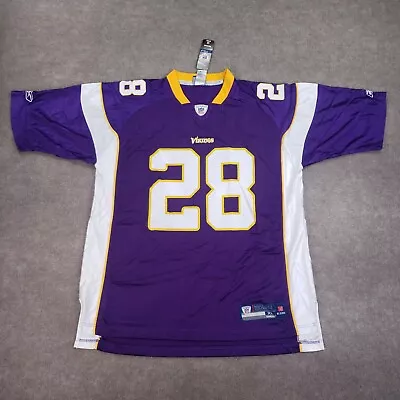 Adrian Peterson Minnesota Vikings Jersey Mens Sz XL Purple White #28 Mesh L2 • $29.99