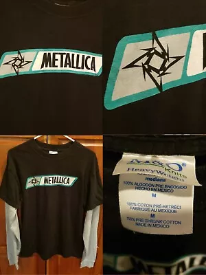 Vintage Y2K Metallica Long Sleeve T Shirt Sz M Metal Slayer Megadeth Anthrax • $125