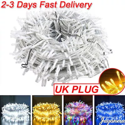 Mains Plug In Fairy String Lights 10-100M LED Xmas Party Garden Wedding Outdoor • £6.99