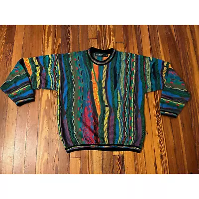  Tundra Canada VTG 90s Cosby Coogi-Style Multicolor Sweater Size Small • $100