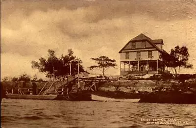 MAINE ME - Three Islands Colony New Meadows River RPPC POSTCARD BK64 • $5