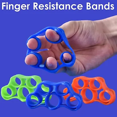 Finger Resistance Band Fitness Strength Stretcher Gripper Hand Exercise Training • $19.99