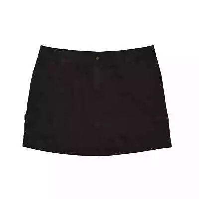 WOMEN WITHIN $50 Black Denim Mini Skort Built-In Shorts Size 24W • $19.99