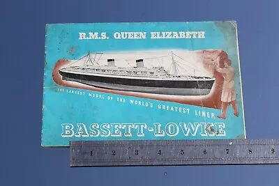 Cunard White Star Line Rms Queen Elizabeth Model Bassett Lowke Rare Booklet 1947 • £75