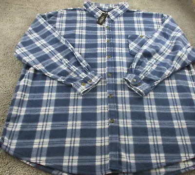 DBK Lowes Shirt 9XL Long Sleeve Fleece Button Up Collared Mens Check • $39.99