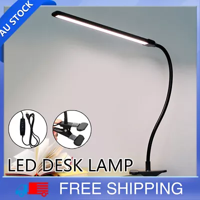 80 LED Adjustable Clip On Bedside Lamp USB Desk Night Reading Study Table Light • $15.58