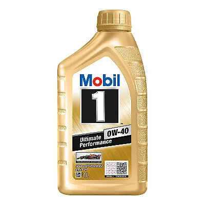 $30.95 • Buy Mobil 1 0W-40 Full Synthetic Engine Oil 1L 140523