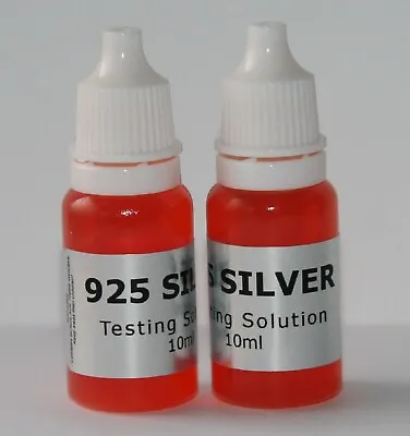£11.99 • Buy 2 X 10ml 925 SILVER Tester Spot On Testing Solution Test Kit Fluid Fast Free 