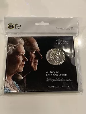 Queen Elizabeth A Story Of Love And Loyalty £5 Coin Platinum Wedding • £17