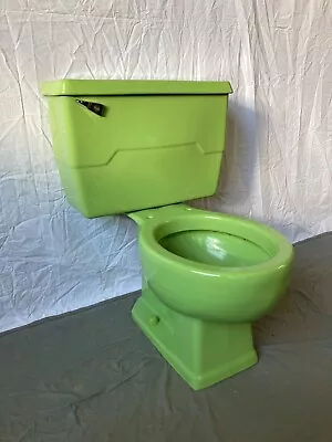 Vintage Fresh Lime Green Porcelain Toilet Old Kohler Bathroom We Ship 517-23E • $1195