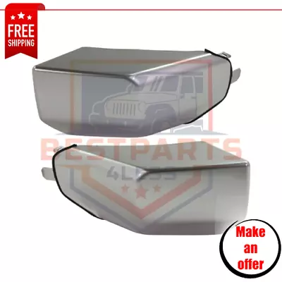 Set Of 2 Front Painted Silver Bumper End Caps For 2007-2014 Toyota FJ Cruiser • $153.99