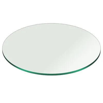 $106.31 • Buy Clear Round Glass Table Top 3/8  Inch Thick Tempered Pencil Polished Edge
