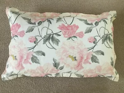 Lovely Laura Ashley Designer OXFORD PILLOW CASE Pillow Cover PEONIES DARK BLUSH  • £15.95