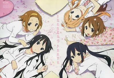 Poster Promo K-ON Anime Hirasawa Yui Akiyama Mio Ritsu Tsumugi Nakano Azusa • $12.98