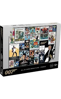 James Bond 007 All Movie Poster Puzzle 1000 Piece Elegant Nostalgic Jigsaw • $24.49