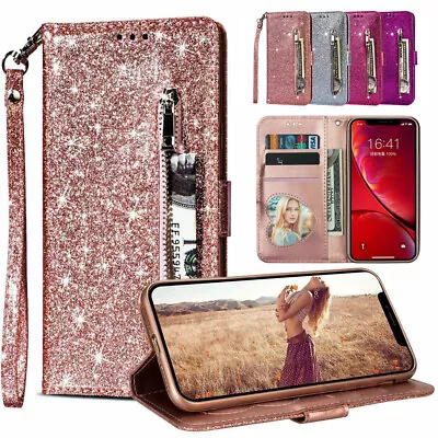 £6.95 • Buy Glitter Leather Flip Wallet Stand Case Cover For Samsung A12 A52 A21s S20 FE S21
