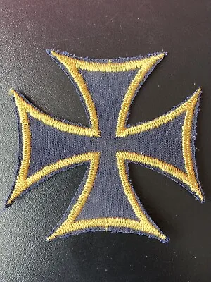 Vintage Iron Cross Motorcycle Patch NOS 1960’s Embroidered Biker Patch • $4