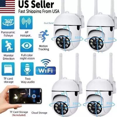 4 X 1080P Wireless WiFi Security Camera System Smart Outdoor Night Vision Cam • $57.49