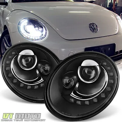 2006-2010 VW Beetle Projector Headlights W/DRL LED Running Light Pair Left+Right • $268.99