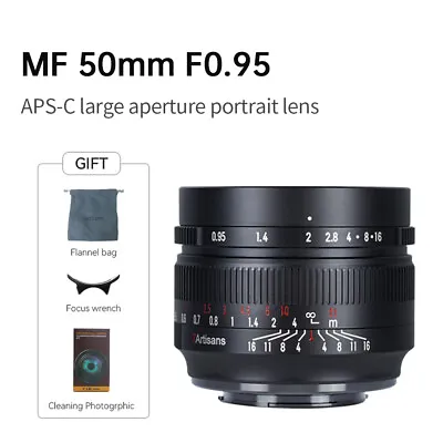 $209 • Buy 7artisans 50mm F0.95 APS-C Large Aperture Lens For Sony E/Nikon Z/M43/EOS-M/FX/R